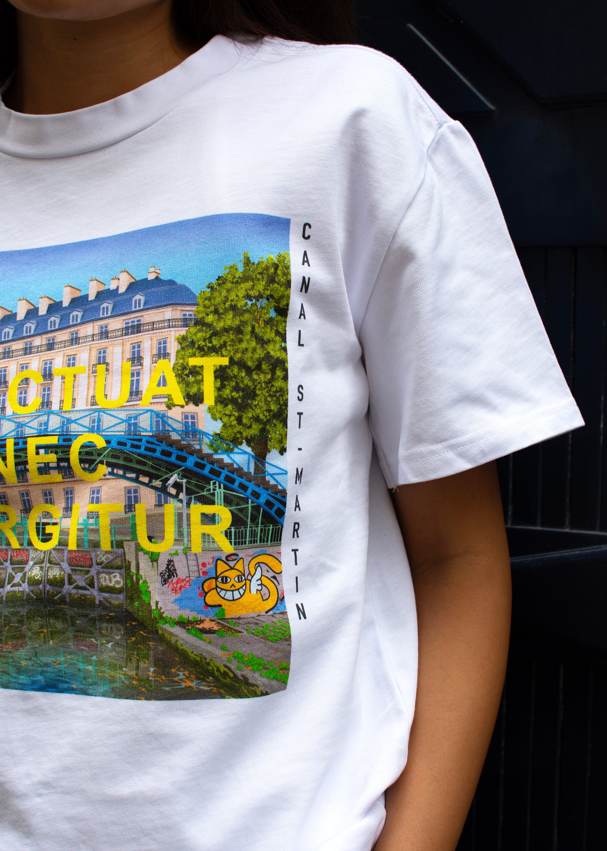 Canal Saint Martin White Oversized Tee