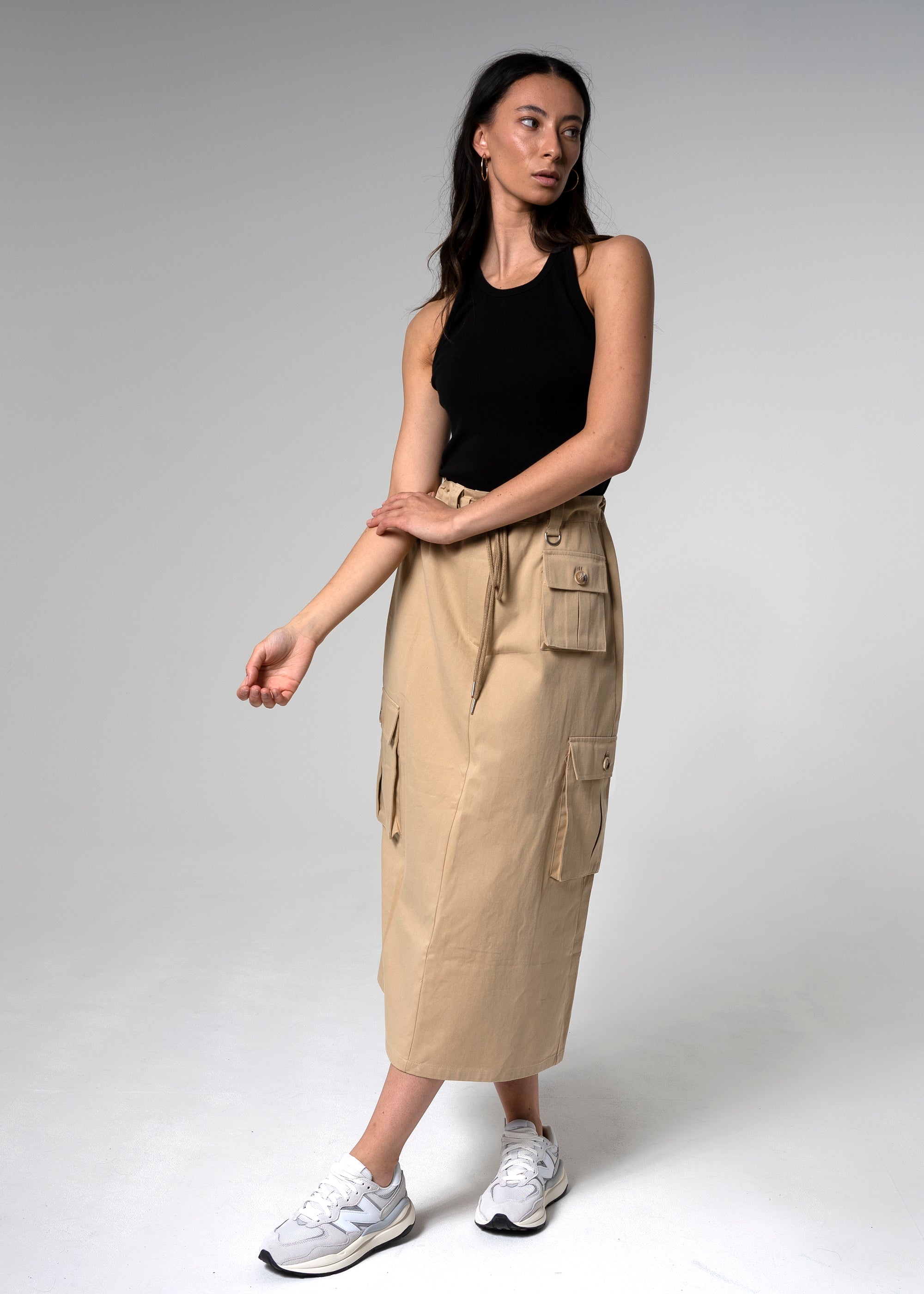 Moto Racerback Black Ribbed Cotton Tank